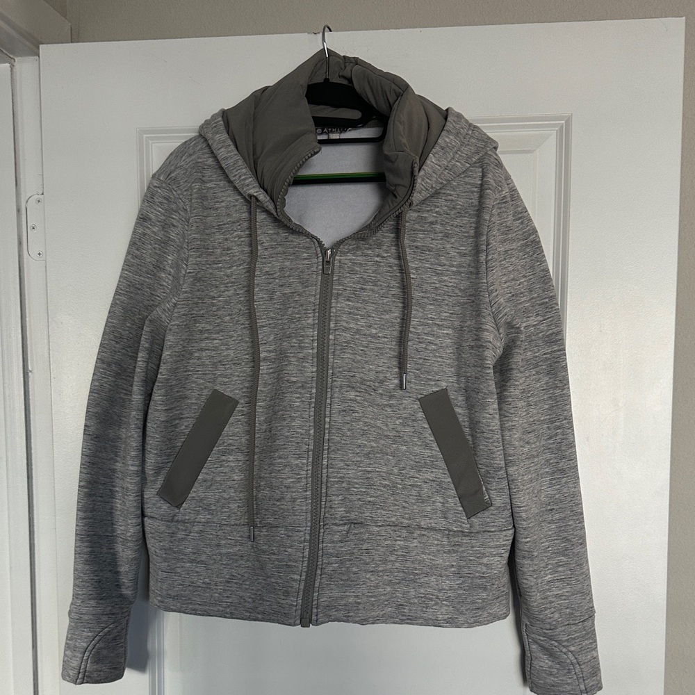Athleta XL Gray Zip-Up Hoodie